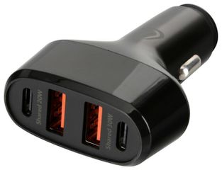 ΦΟΡΤΙΣΤΗΣ ΑΝΑΠΤΗΡΑ 12/24V MAX 50W ΜΕ 2 ΘΥΡΕΣ USB A & 2 ΘΥΡΕΣ USB C FAST CHARGE ΜΑΥΡΟΣ ROCKET 4 PRO LAMPA - 1 TEM.