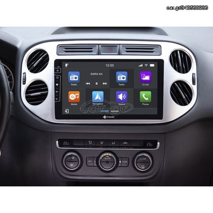 Dynavin U-D8-83S-PRO Android Multimedia 9" Με Navigation Ενσωματωμένο DAB, Apple CarPlay Υποστήριξη Android Auto Για VW Tiguan 2007 - 2017 Χρώμα Ασημί