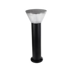 GLOBOSTAR® VEGGIE 90525 Φωτιστικό Κολωνάκι Κήπου LED 10W 330lm 120° με Ενσωματωμένο Φωτοβολταϊκό Panel 6V 2W & Επαναφορτιζόμενη Μπαταρία Li-ion 3.2V 1800mAh με Αισθητήρα Ημέρας-Νύχτας Αδιάβροχο IP65 Ψ
