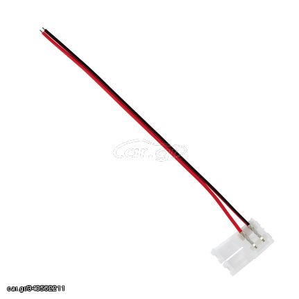 GloboStar® 70729 Μονός Connector Ατερμάτιστος με 15cm Καλώδιο για Όλες τις Μονόχρωμες Ταινίες LED 10mm