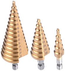 ΤΡΥΠΑΝΙΑ ΚΩΝΙΚΑ ΤΙΤΑΝΙΙΟΥ (HSS) 4-12mm/4-20mm/4-32mm ΑMiO - 3 TEM.