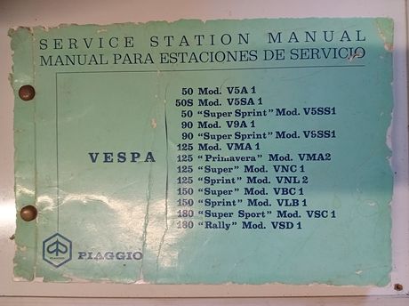 VESPA PIAGGIO SERVISE MANUAL