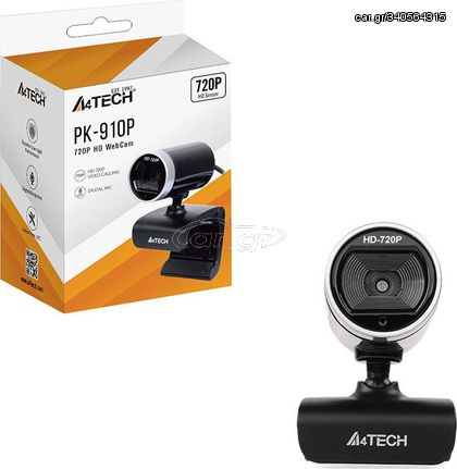 A4 Tech Usb 2.0 Web Camera PK-910P Hd 720P 50HZ Με Μικροφωνο Black