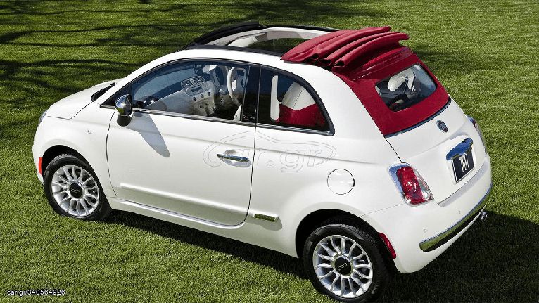 FIAT 500 Cabriolet year 09-  SOFT TOP Sonnenland για Fiat 500 Cabriolet 09-σήμερα ΜΑΥΡΟ - ΓΚΡΙ - ΜΠΟΡΝΤΩ