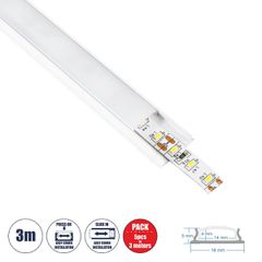 GloboStar® CURVED-PROFILE 70863-3M Προφίλ Αλουμινίου - Βάση & Ψύκτρα Ταινίας LED με Λευκό Γαλακτερό Κάλυμμα - Επιφανειακή Χρήση - Εύκαμπτο με Δυνατότητα Κυρτής Τοποθέτησης - Πατητό Κάλυμμα - Λευκό - 3