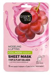 Natura Siberica Modeling & Lifting Collagen Therapy Sheet Mask Μάσκα Προσώπου Σύσφιξης & Ανόρθωσης με Σταφύλι & Φυτικό Kολλαγόνο 1τμχ