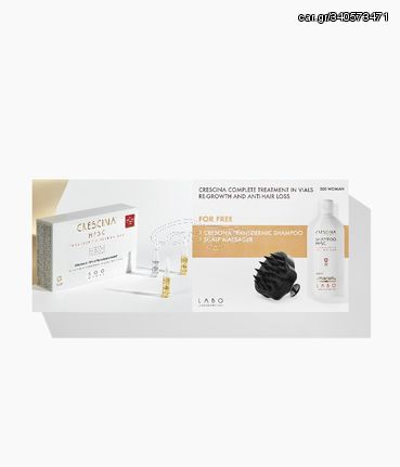 Crescina Promo Pack Transdermic HFSC Complete Woman 500 (10+10 Vials) Αγωγή Τριχόπτωσης Για Γυναικες & Δώρα Crescina Γυναικείο Σαμπουάν 200ml + Συσκευή Μασάζ Τριχωτού