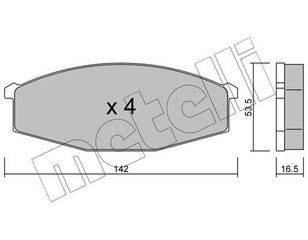 Σετ τακάκια, δισκόφρενα METELLI 22-0110-0