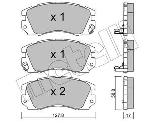 Σετ τακάκια, δισκόφρενα METELLI 22-0140-0