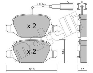 Σετ τακάκια, δισκόφρενα METELLI 22-0323-2