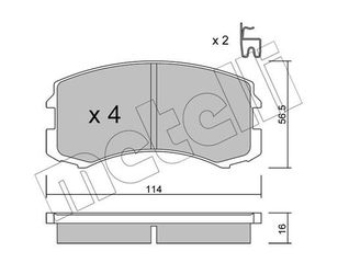 Σετ τακάκια, δισκόφρενα METELLI 22-0736-0