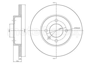 Δισκόπλακες εμπρός METELLI 23-0186C