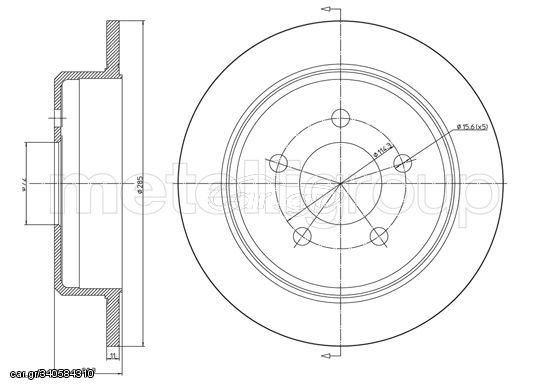 Δισκόπλακες πίσω METELLI 23-1628C