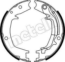 Σετ σιαγόνων φρένων, χειρόφρενο METELLI 53-0179Y