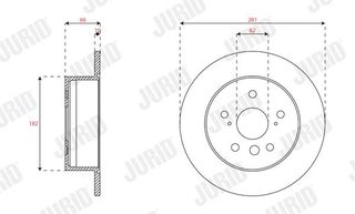 Δισκόπλακες πίσω JURID 563627JC