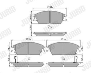 Σετ τακάκια, δισκόφρενα JURID 572268J