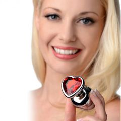 SMALL Heart Base Metal butt plug Red 7 cm-thumb-7
