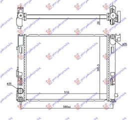 Ψυγείο Νερού 1.0i - 1.3 DIG-Turbo Βενζίνη (510x395x26) / DACIA DUSTER 10-17 / 214105FA0B - 1 Τεμ