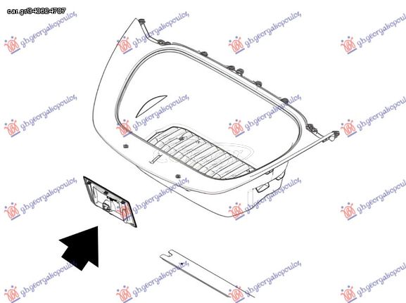 Πλαστικό Κάλλυμα ΧΩΡΟΥ ΑΠΟΣΚΕΥΩΝ Εμπρός (Πλαίσιο ΜΠΟΥΤΟΝ) / TESLA MODEL Y 20- / 1494086-00-B - 1 Τεμ