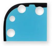 Google (G806-03930-01) Back Cover Adhesive Tape, Top left, Google Pixel 4A