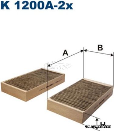 Filtron Φίλτρο, Αέρας Εσωτερικού Χώρου - K 1200A-2x