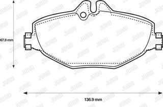 Jurid Σετ τακάκια, Δισκόφρενα - 573091J