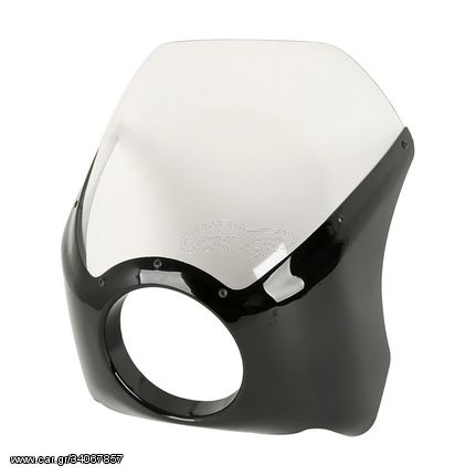 Cafe racer style mini fairing. Black