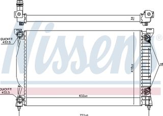 Nissens Ψυγείο, Ψύξη Κινητήρα - 60305A