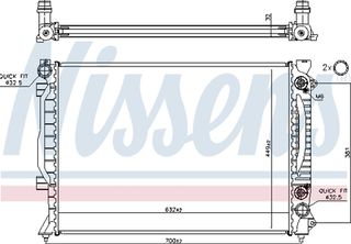 Nissens Ψυγείο, Ψύξη Κινητήρα - 60423A
