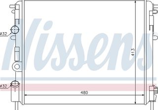 Nissens Ψυγείο, Ψύξη Κινητήρα - 63809