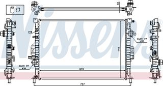 Nissens Ψυγείο, Ψύξη Κινητήρα - 65615A