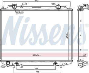 Nissens Ψυγείο, Ψύξη Κινητήρα - 68535