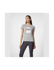 4F Γυναικείο T-shirt Γκρι 4FSS23TFTSF274-27S
