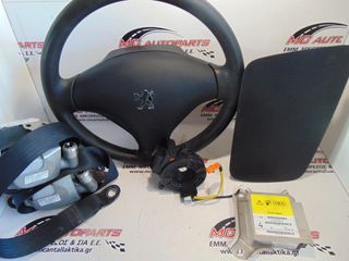 Αερόσακος  Set  PEUGEOT 107 (2006-2011)     Οδηγού με τιμόνι,συνοδηγού,2 ζώνες,ταινία,εγκέφαλος airbag