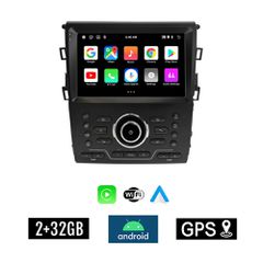 KIROSIWA 2+32GB FORD MONDEO CLIMA (μετά το 2013) Android οθόνη αυτοκίνητου 2GB με GPS WI-FI (ηχοσύστημα αφής 9" ιντσών Youtube Playstore MP3 USB Radio Bluetooth Mirrorlink εργοστασιακή, 4x60W, AUX)