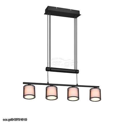 Φωτιστικό Κρεμαστό Trio Lighting Burton 311400432 Μαύρο - Λευκό