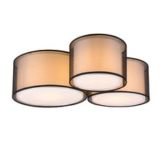 Φωτιστικό Οροφής Trio Lighting Burton 611490332 Μαύρο - Λευκό