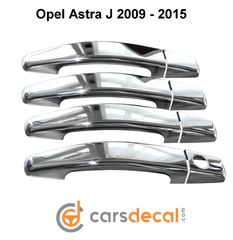 Opel Astra J Διακοσμητικά Νίκελ Καπάκια Χερουλιών Πόρτας