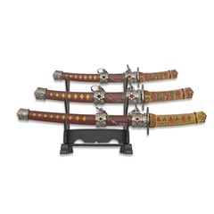 Σπαθάκι Tole10  Set 3 pcs katana Mini With Stand 32483