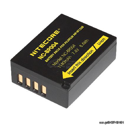 Μπαταρία Nitecore For Fujifilm NP-W126S, 7.2V , 1140mAh, 8.4Wh