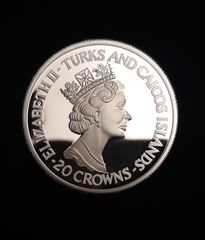 1993 - 20 Crowns - Elizabeth II 40th Anniversary Accession 1oz 999 Silver Proof **Extremely RARE**