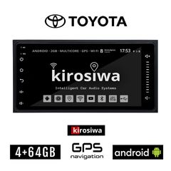 KIROSIWA Toyota 4GB Android οθόνη αυτοκινήτου 7'' ιντσών (GPS Bluetooth Celica RAV4 Hilux Urban Cruiser RAV 4 IQ MR2 Prius Android Auto Apple Carplay WI-FI Youtube Playstore USB ραδιόφωνο 4+64GB ΟΕΜ ε