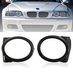 Carro Καπάκια Προβολέα Εμπρός Πλαινά Για Bmw 3 E46 M3 & M-Tech 98-05 Μαύρα Αριστερό & Δεξί 2 Τεμάχια / CA-011917