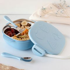 Δοχείο Φαγητού με Ανοξείδωτο ταψάκι Μπλε 450ml.