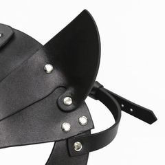 Black Leather Cat Mask O/S-thumb-6
