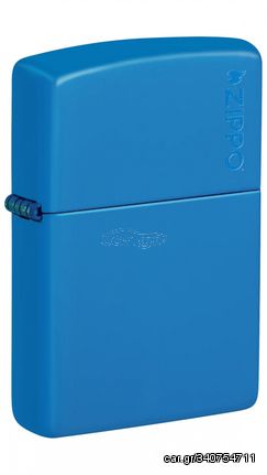 Αναπτήρας Ζippo Classic Sky Blue Matte with Logo 48628ZL