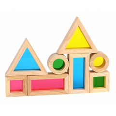 Ξύλινα τουβλάκια Rainbow Blocks, 8 τεμάχια - Tooky Toy