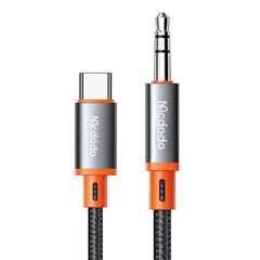 Mcdodo CA-0820 Braided USB 2 Cable USB-C male - 3.5mm male Μαύρο 1.2m