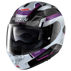 ΚΡΑΝΟΣ NOLAN X-1005 ULTRA CARBON UNDERCOVER WHITE - FUCHSIA - ZEPHYR WHITE (46)