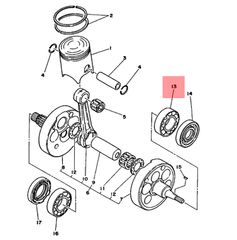 Ρουλεμάν Στροφάλου Βολάν Yamaha YZ.250 (1LU) 1986-1986 933062062700
